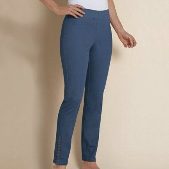 Soft Surroundings Metro Ankle Snap Leggings Size Small - Picture 1 of 6